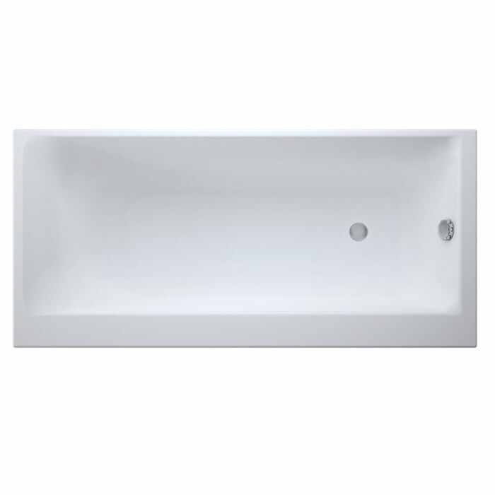 Cada baie incastrata Cersanit Smart, 160 x 80 cm, orientare stanga, alb lucios