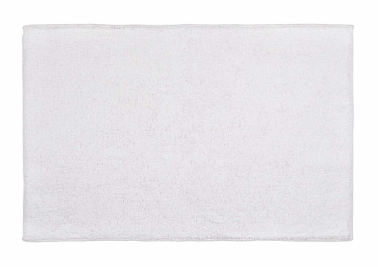 Covoras de baie, Wenko, Ono, 50 x 80 cm, bumbac, alb